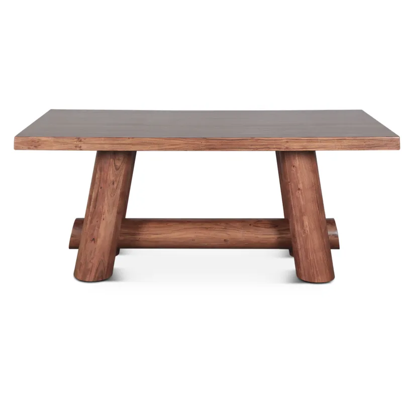 Timbers Barrel 80" Gathering Table in Light Vinegar Acacia