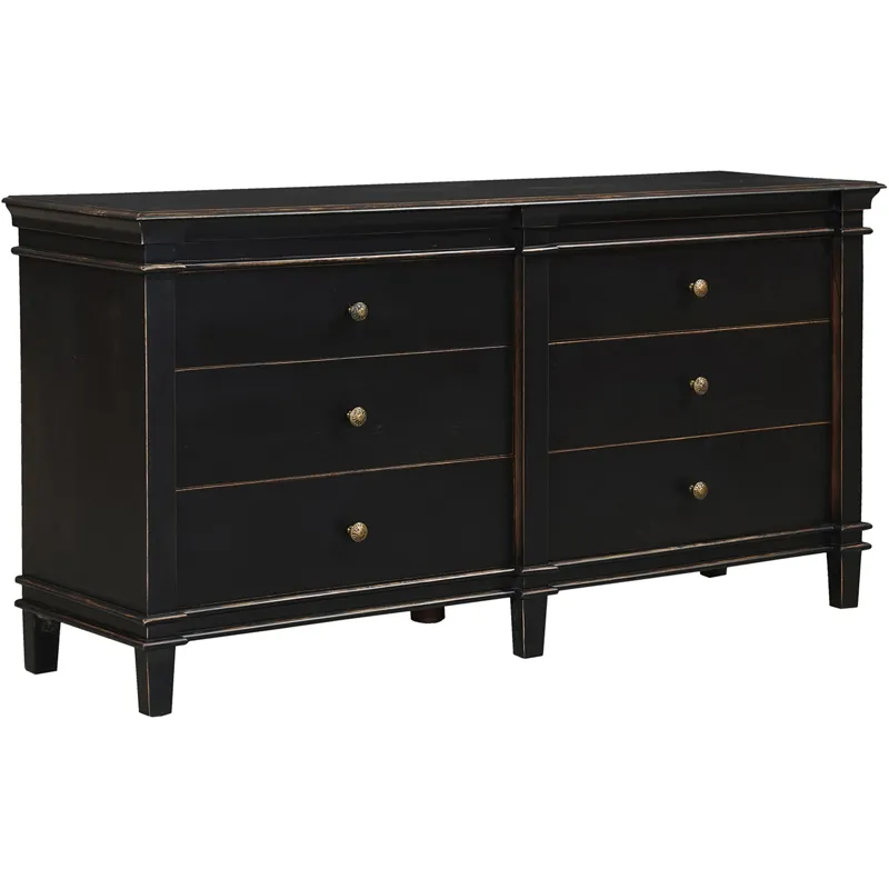 Turin 70" Dresser in Distressed Black