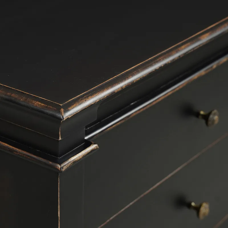 Turin 70" Dresser in Distressed Black