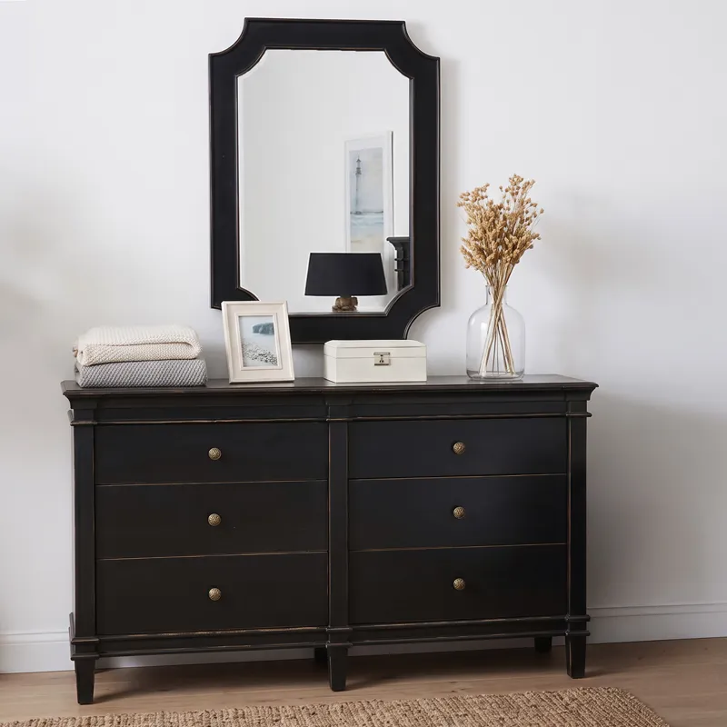 Turin 70" Dresser in Distressed Black