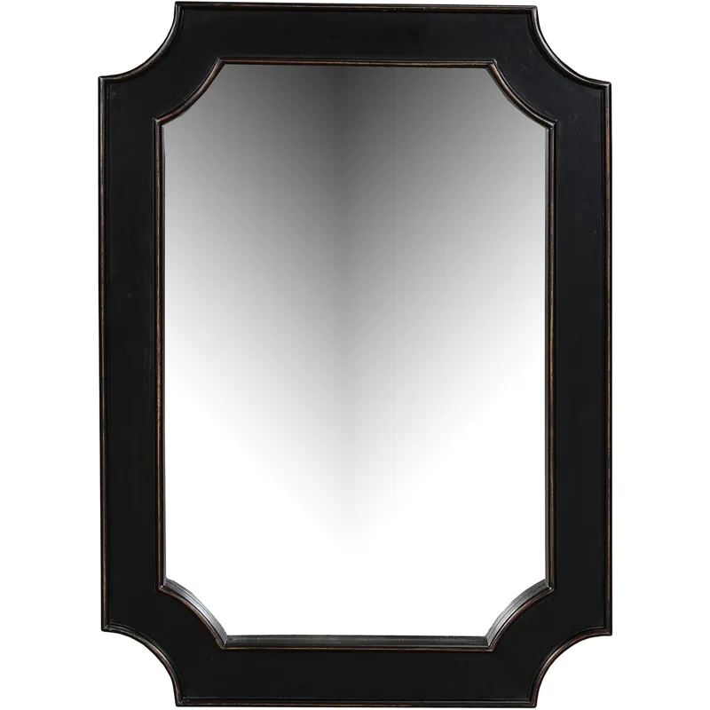 Turin 31" Mirror in Distressed Black