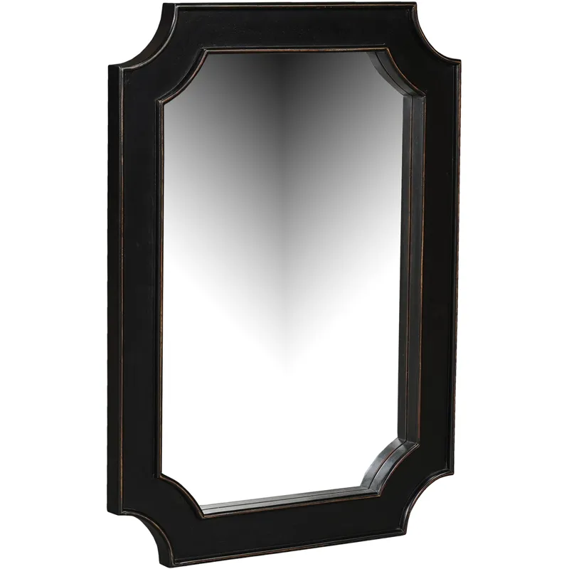 Turin 31" Mirror in Distressed Black