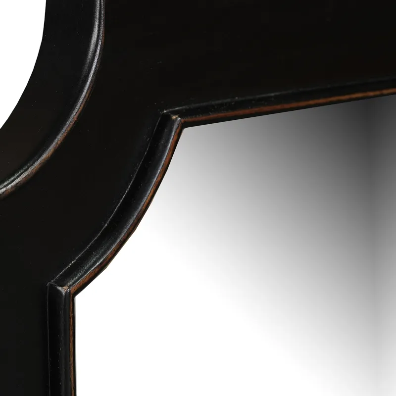 Turin 31" Mirror in Distressed Black