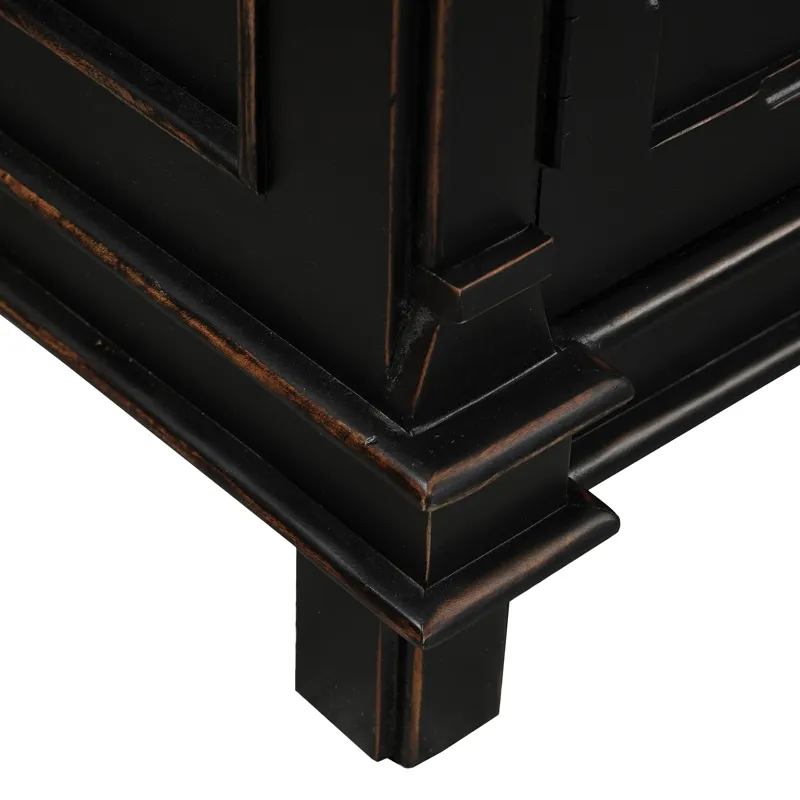 Turin 70" Sideboard in Distressed Black