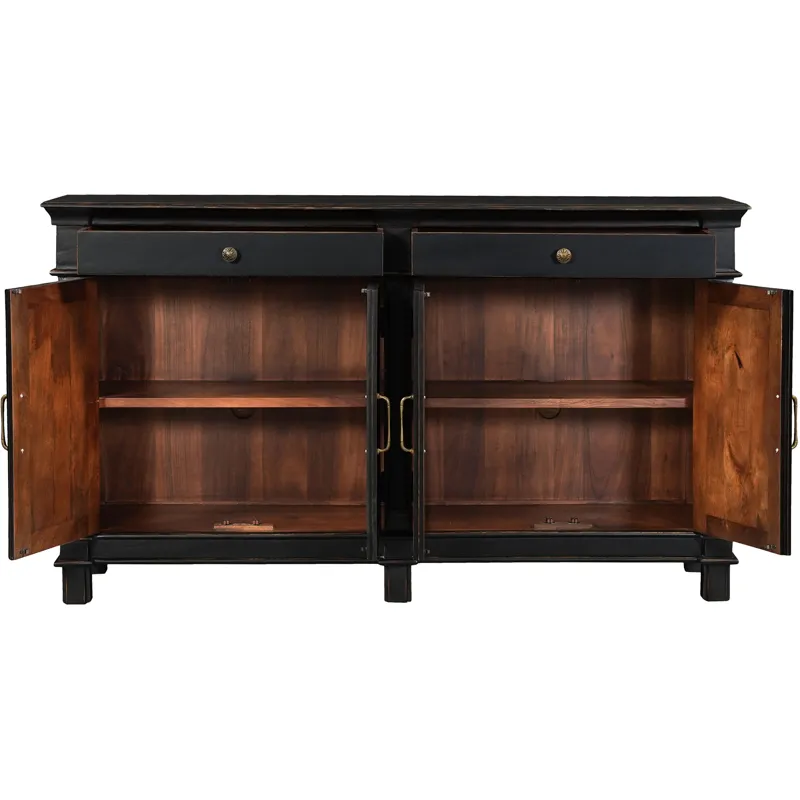 Turin 70" Sideboard in Distressed Black