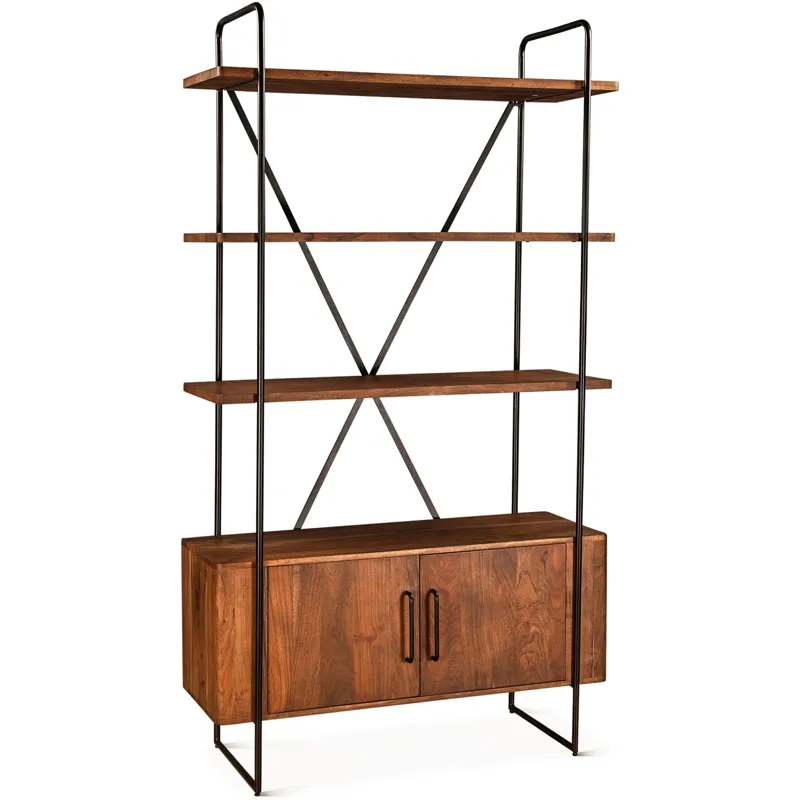 Verbania 46" Bookshelf in Pecan Brown