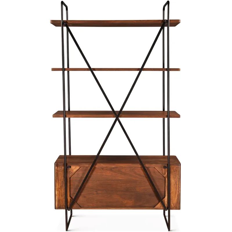 Verbania 46" Bookshelf in Pecan Brown