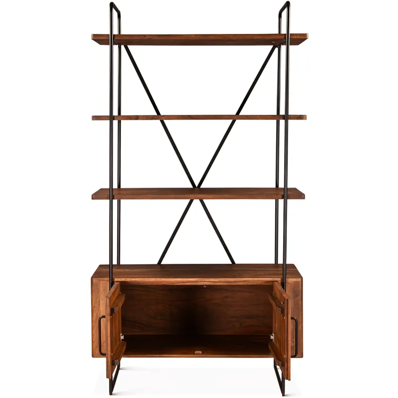 Verbania 46" Bookshelf in Pecan Brown
