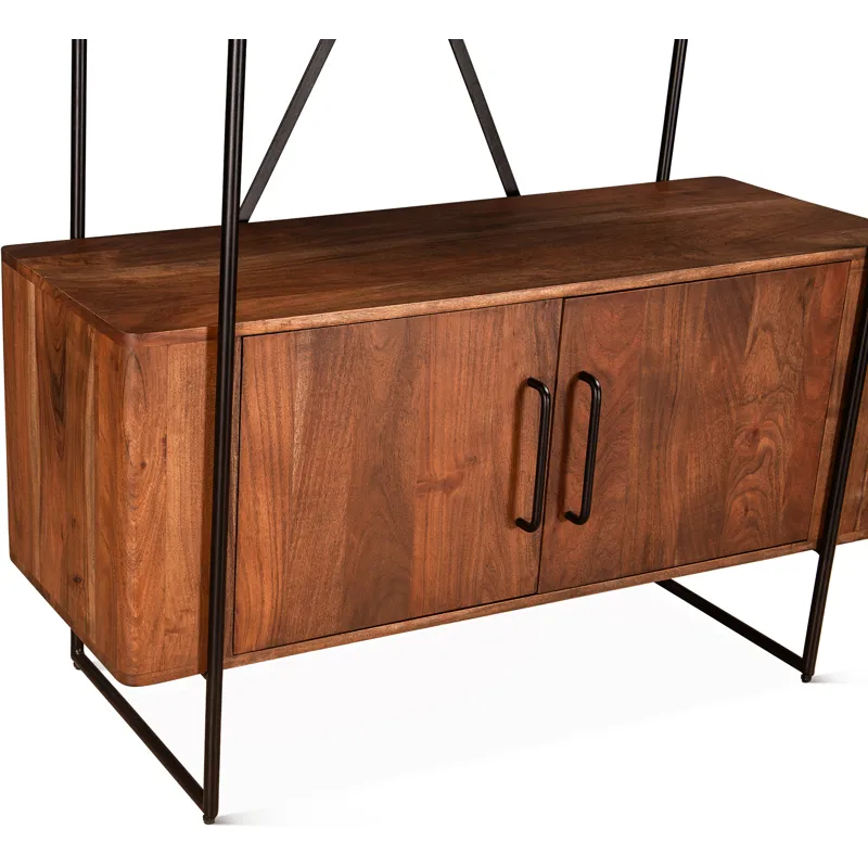 Verbania 46" Bookshelf in Pecan Brown