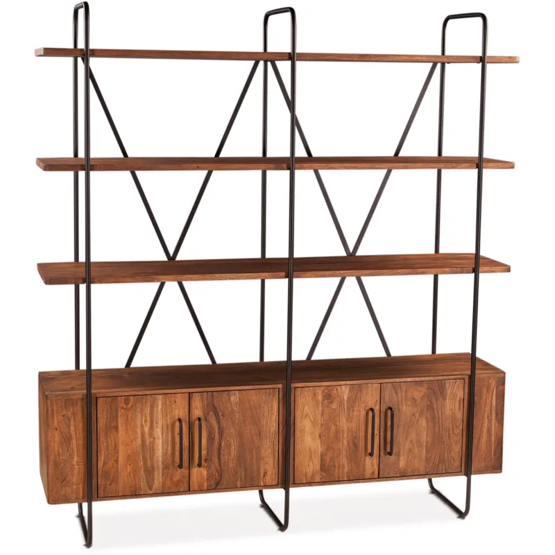 Verbania 75" Bookshelf in Pecan Brown