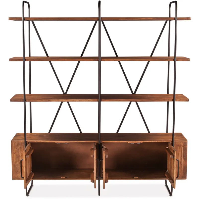 Verbania 75" Bookshelf in Pecan Brown