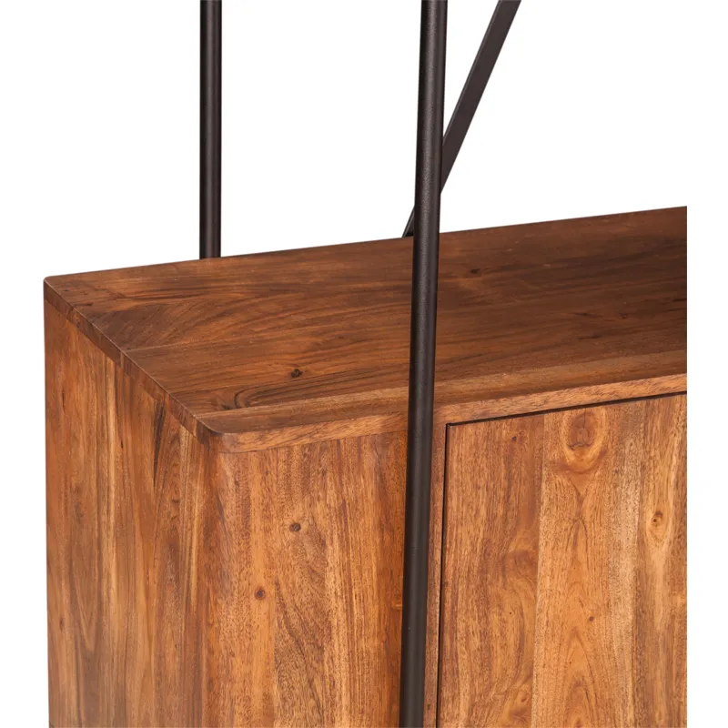 Verbania 75" Bookshelf in Pecan Brown