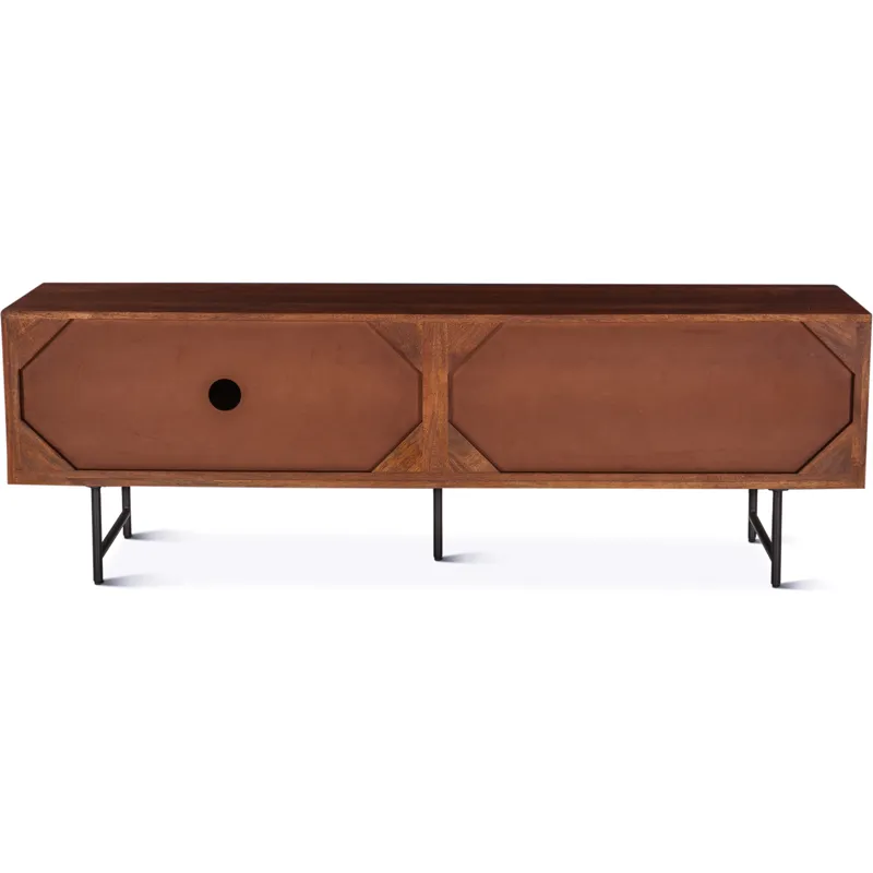 Verbania 67" Plasma Cabinet in Pecan Brown