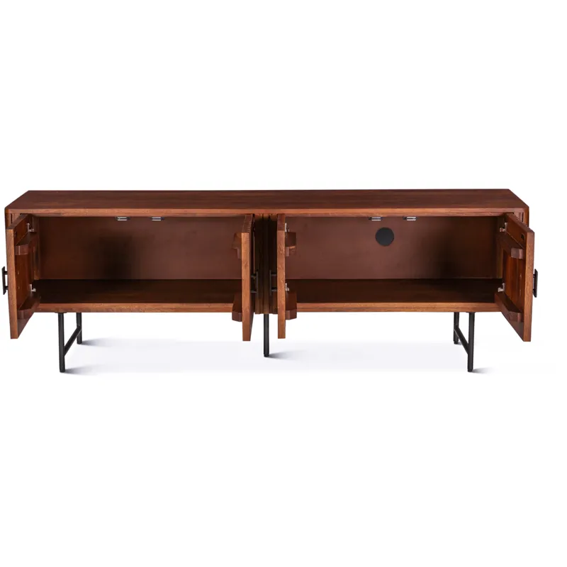 Verbania 67" Plasma Cabinet in Pecan Brown