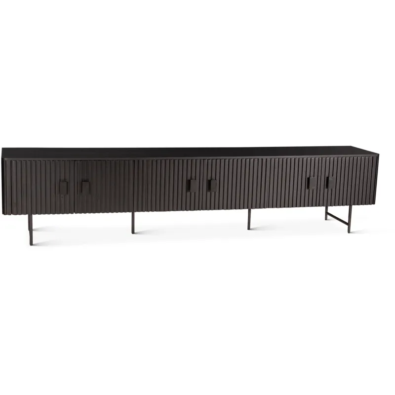 Verbania 98" Plasma Cabinet in Matte Black