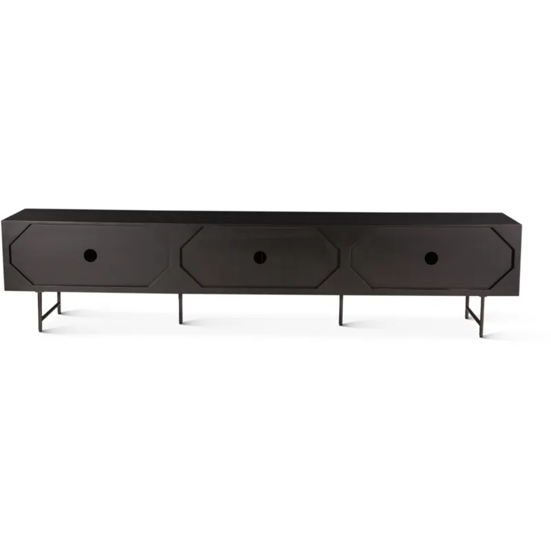 Verbania 98" Plasma Cabinet in Matte Black