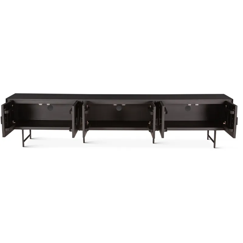 Verbania 98" Plasma Cabinet in Matte Black