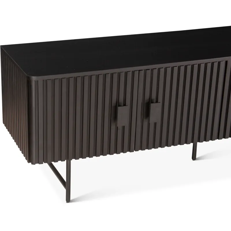 Verbania 98" Plasma Cabinet in Matte Black
