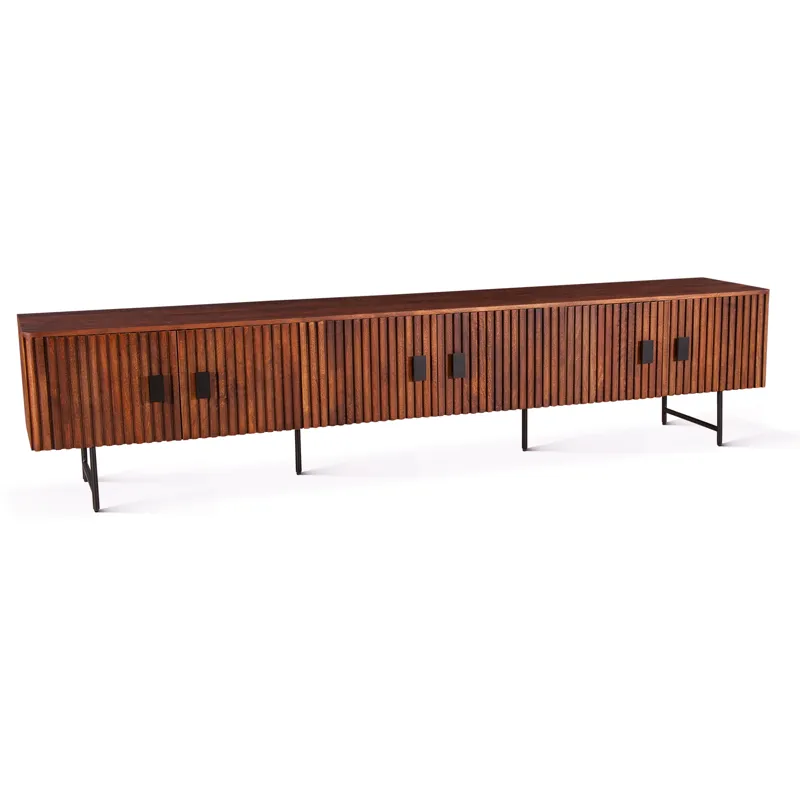 Verbania 98" Plasma Cabinet in Pecan Brown