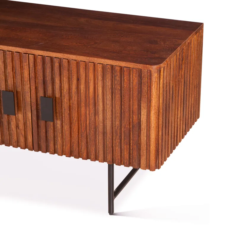 Verbania 98" Plasma Cabinet in Pecan Brown