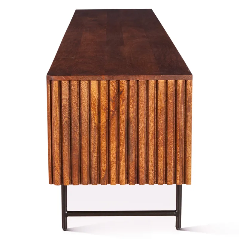 Verbania 98" Plasma Cabinet in Pecan Brown
