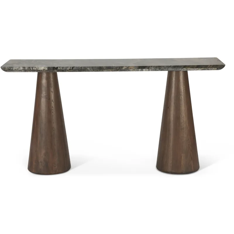 Vista 60" Console Table with Lava Marble and Dark Base
