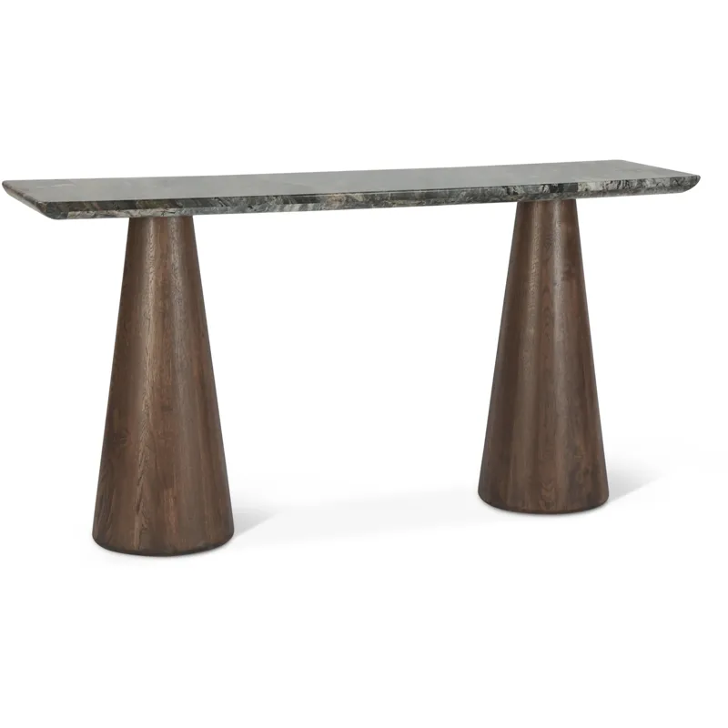 Vista 60" Console Table with Lava Marble and Dark Base