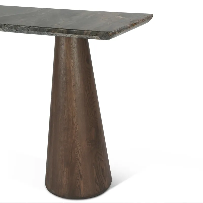 Vista 60" Console Table with Lava Marble and Dark Base