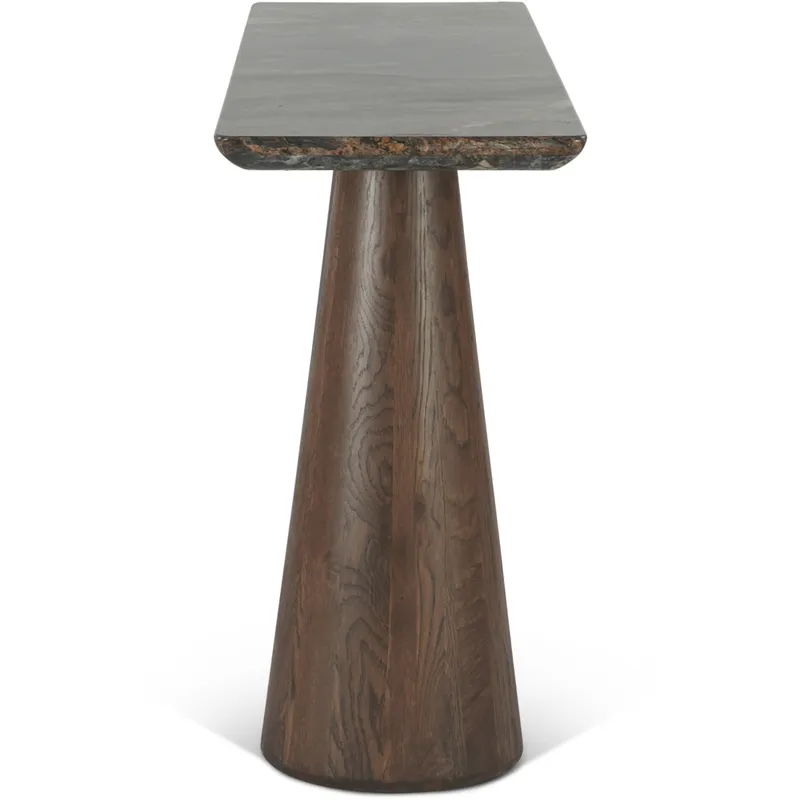 Vista 60" Console Table with Lava Marble and Dark Base