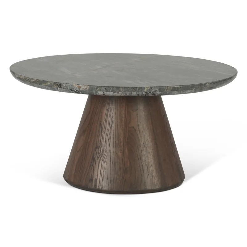Vista 36" Coffee Table with Lava Marble and Dark Base