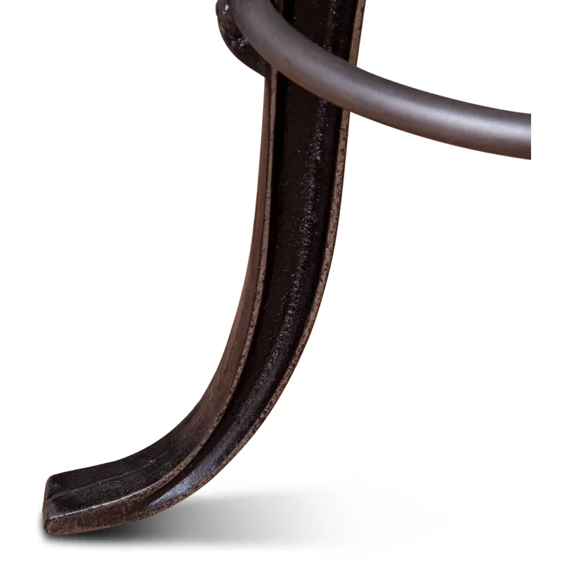 Wellington 13" Adjustable Stool in Brown Top Grain Leather