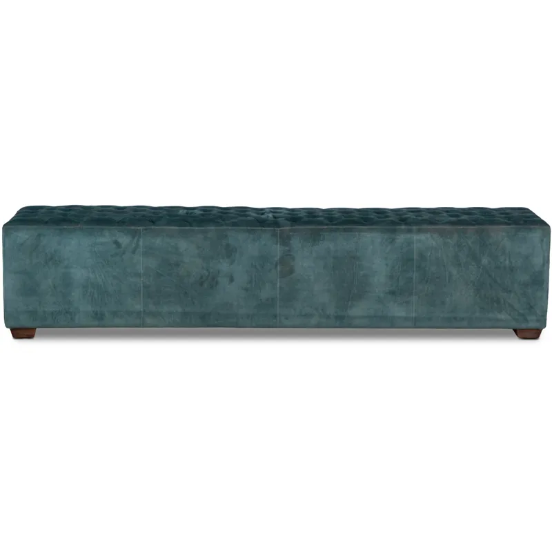 Grosvenor D'Orsay 79" Upholstered Bench in Green Velvet