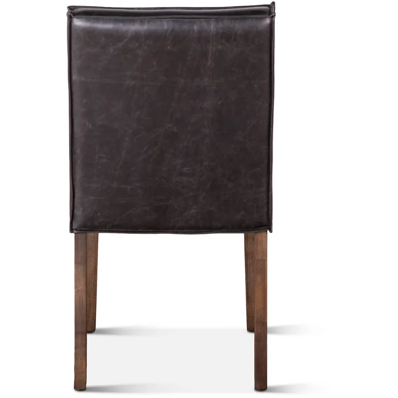 Grosvenor Madison 18" Dining Chair in Black Eco Leather with Dark Legs