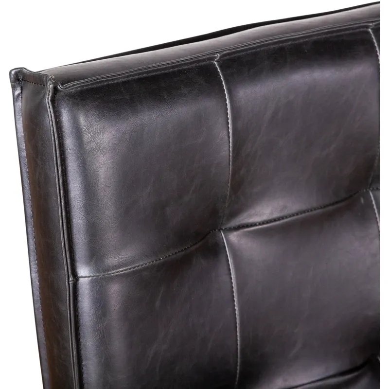 Grosvenor Madison 18" Dining Chair in Black Eco Leather with Dark Legs