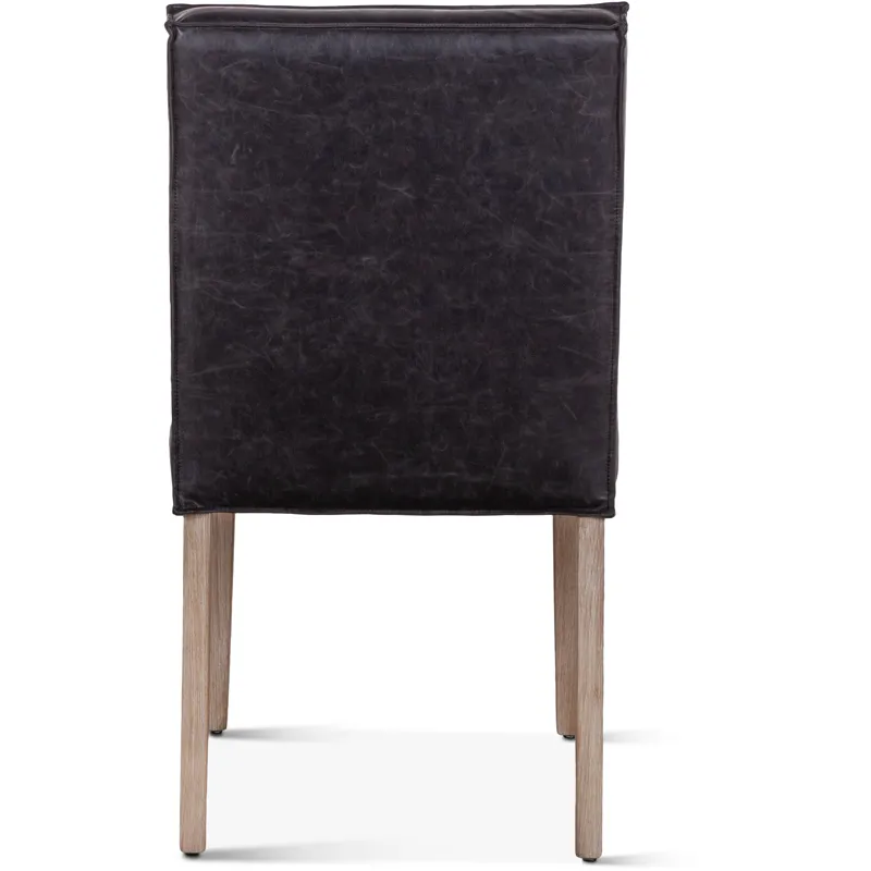 Grosvenor Madison 18" Dining Chair in Black Eco Leather with Light Legs