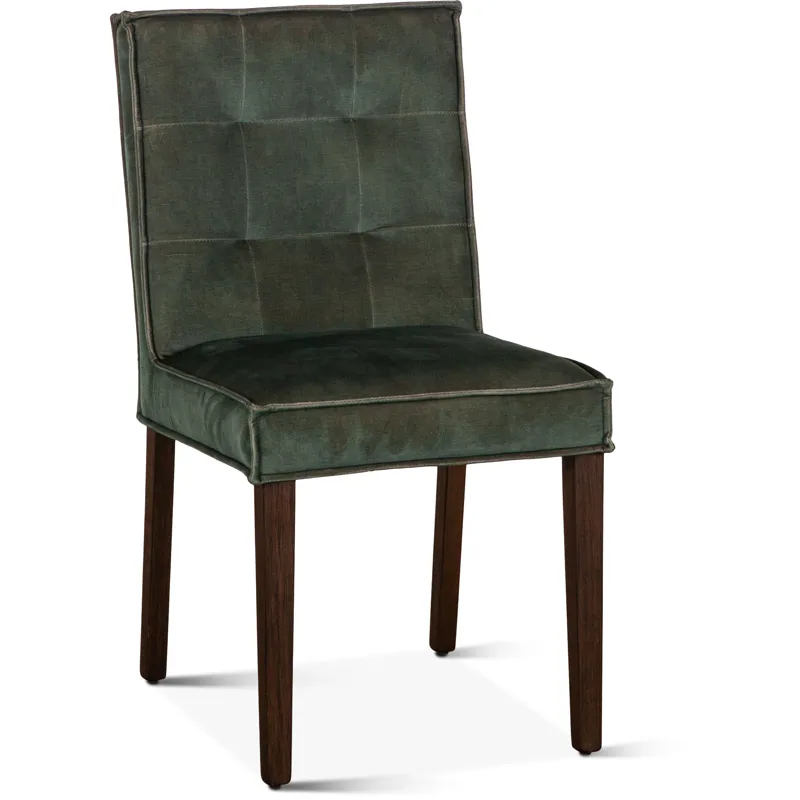 Grosvenor Madison 18" Dining Chair in Green Velvet with Dark Legs
