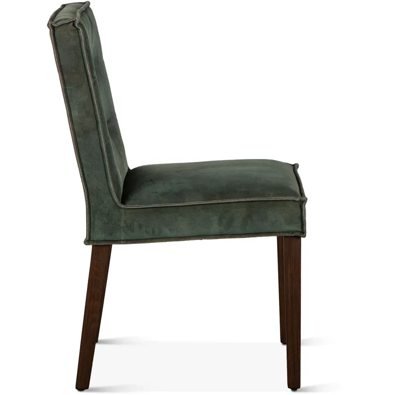 Grosvenor Madison 18" Dining Chair in Green Velvet with Dark Legs