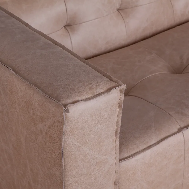 Grosvenor Milano 106" Sofa in Vintage Cream Top Grain Leather