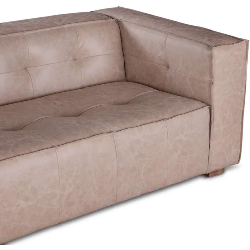 Grosvenor Milano 106" Sofa in Vintage Cream Top Grain Leather