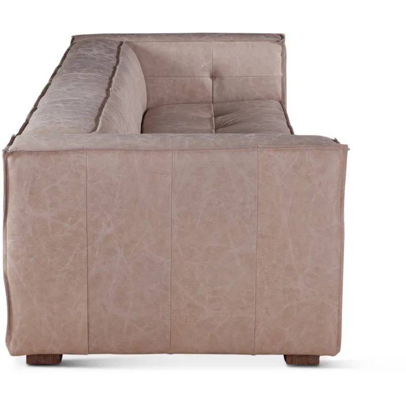 Grosvenor Milano 106" Sofa in Vintage Cream Top Grain Leather