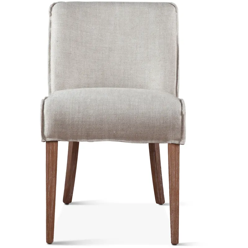 Grosvenor Buddy 20" Dining Chair in Beige Linen with Natural Legs