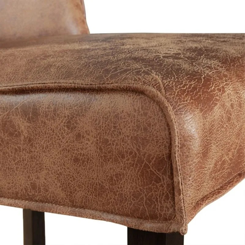 Grosvenor Buddy 20" Dining Chair in Tan Leather with Matte Brown Legs