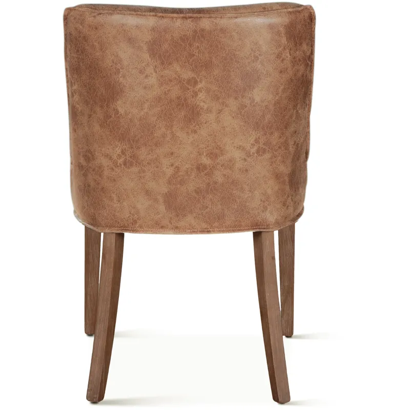 Grosvenor Buddy 20" Dining Chair in Tan Leather with Natural Legs