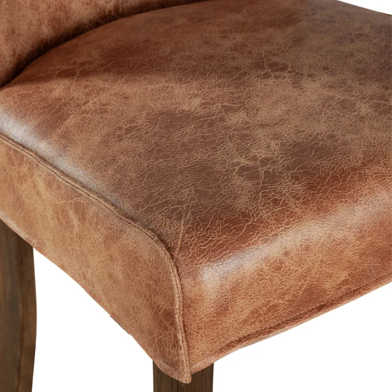 Grosvenor Buddy 20" Dining Chair in Tan Leather with Natural Legs