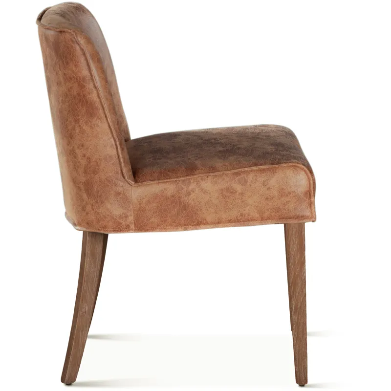 Grosvenor Buddy 20" Dining Chair in Tan Leather with Natural Legs