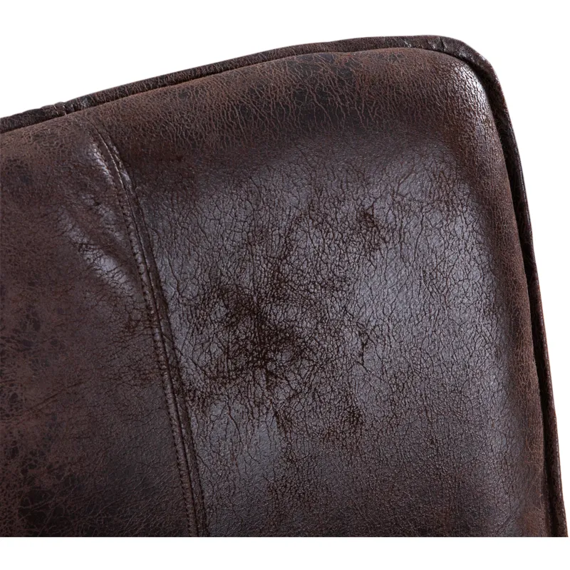 Grosvenor Buddy 20" Counter Chair in Dark Brown Leather with Matte Brown Legs