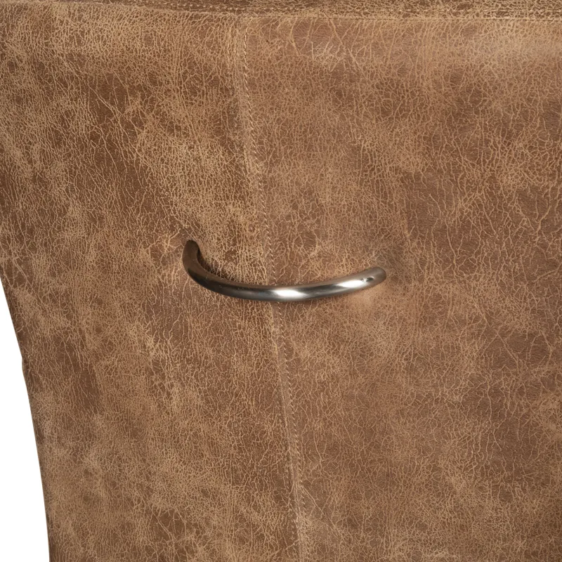 Grosvenor Peabody 25" Wheeled Armchair in Tan Leather