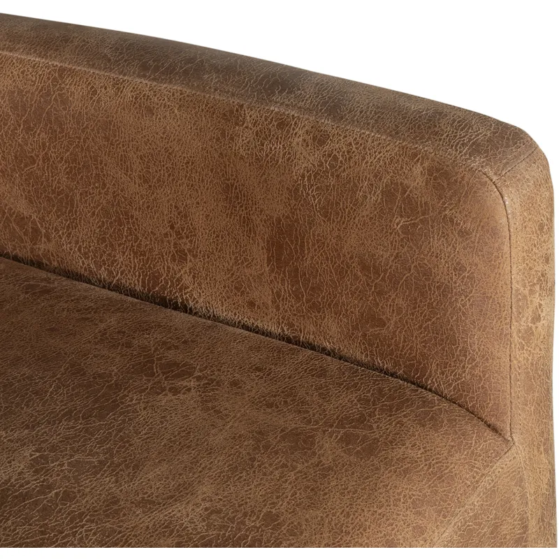 Grosvenor Peabody 25" Wheeled Armchair in Tan Leather