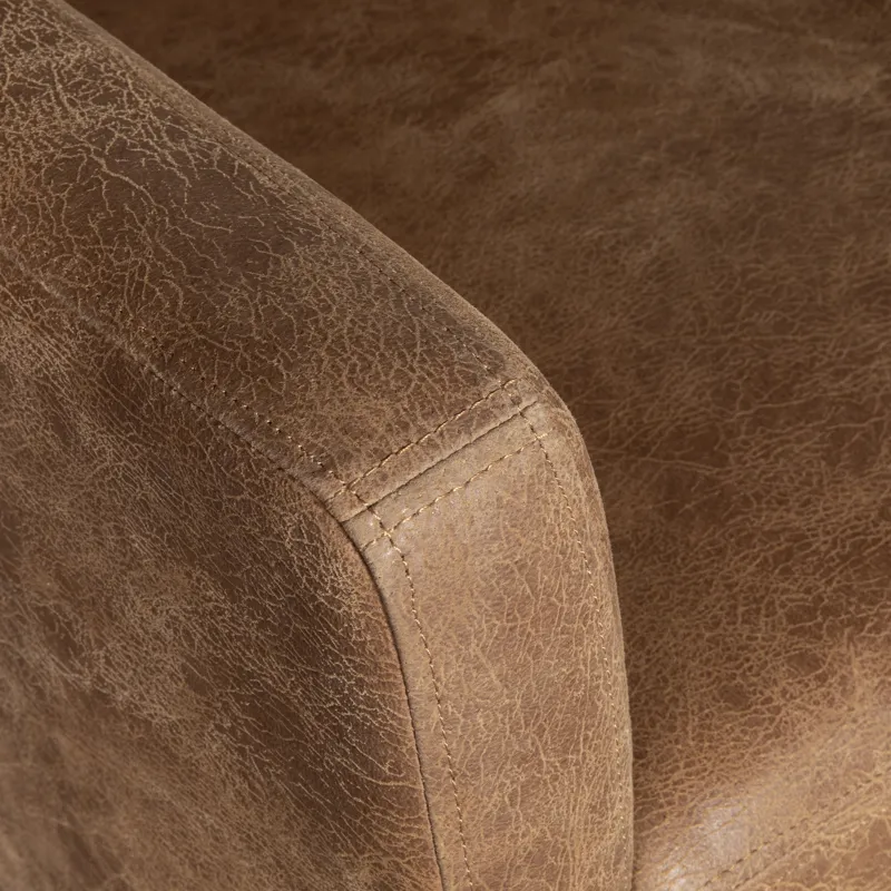 Grosvenor Peabody 25" Wheeled Armchair in Tan Leather