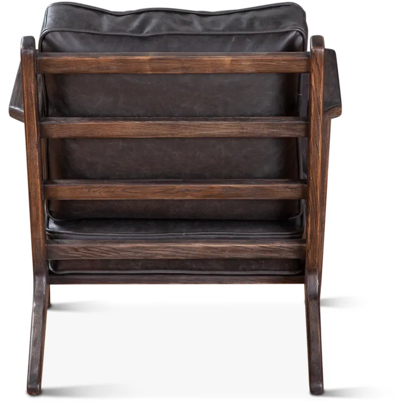 Grosvenor Bobby Accent Chair in Black Leather
